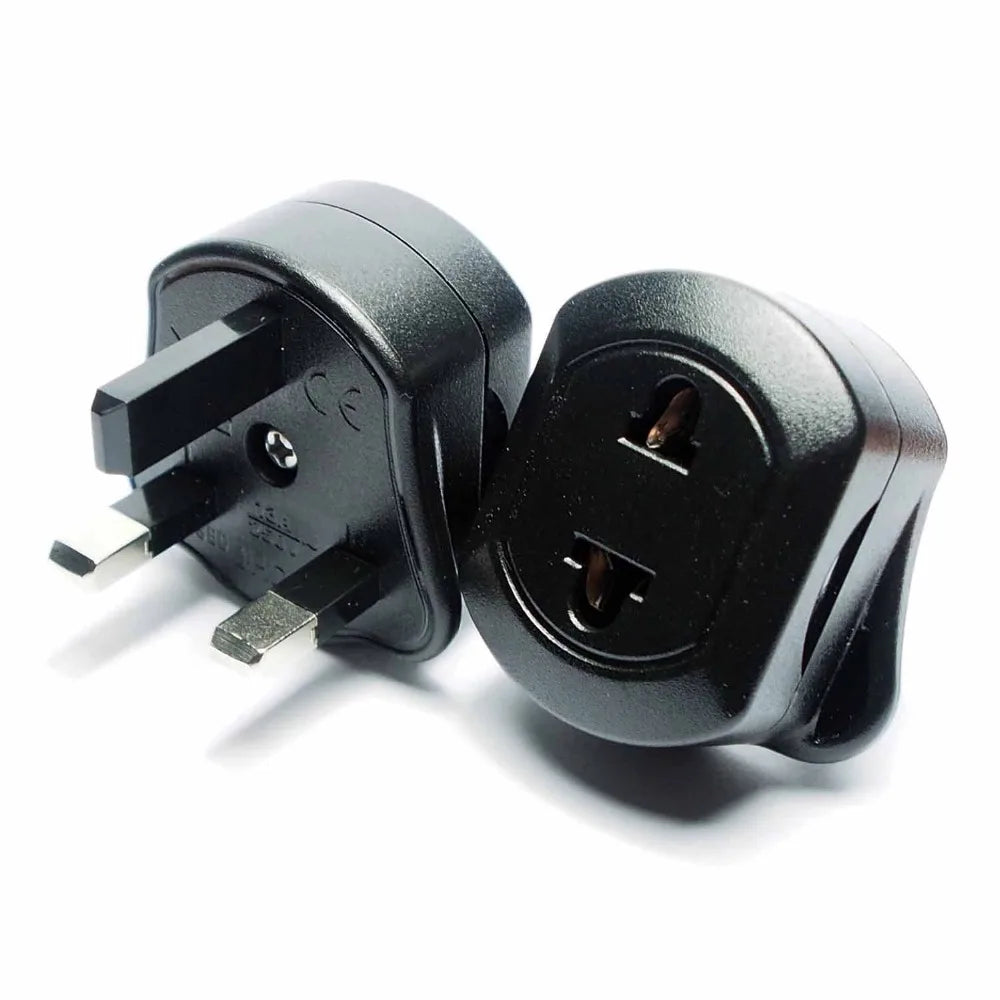 EU 2-Pin to UK 3-Pin Travel Plug Adapter for Shavers & Electric Toothbrushes
