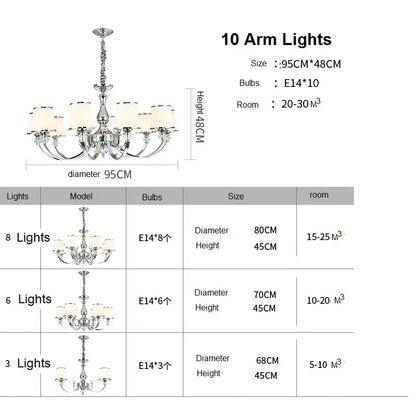 Chrome Modern Chandelier Lights For Living Room Bedroom Led Lighting Fixture Crystal Lamp E14 Led Lighting
