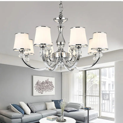 Chrome Modern Chandelier Lights For Living Room Bedroom Led Lighting Fixture Crystal Lamp E14 Led Lighting