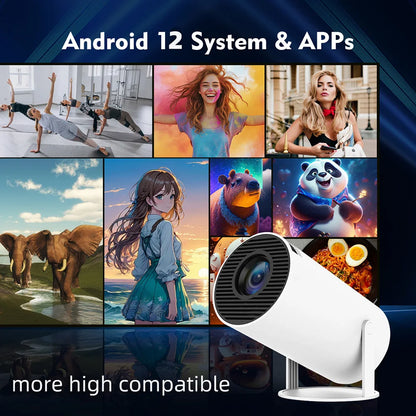 Portable Video Projector With 260 Ansi Lumens (Yinzam HY300, LCD 1080P, connects with WiFi & BT)