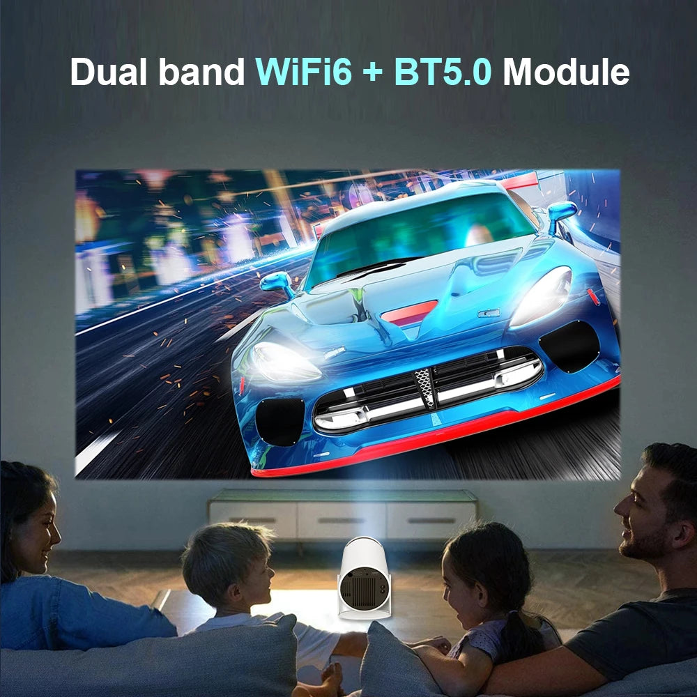 Portable Video Projector With 260 Ansi Lumens (Yinzam HY300, LCD 1080P, connects with WiFi & BT)