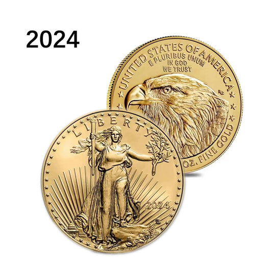 In Stock 2023 Foreign Trade Currency Statue of Liberty Commemorative Gold Coin Commemorative Medal Coin Eagle Yuan Commemorative Coin