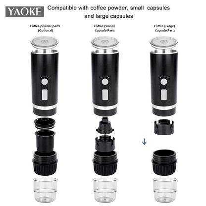 Italian-Style Capsule Coffee Machine, Portable Capsule Coffee Machine for Home Use, Small Italian-Style Coffee Machine for Travel and Outdoor Use