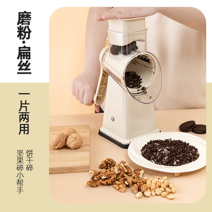 Hand-Crank Drum Vegetable Slicer and Grater