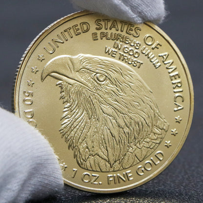 In Stock 2023 Foreign Trade Currency Statue of Liberty Commemorative Gold Coin Commemorative Medal Coin Eagle Yuan Commemorative Coin