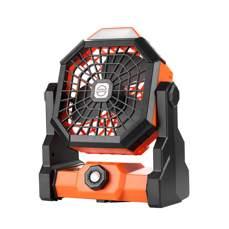 Rechargeable Tent Fan with Light and Hook