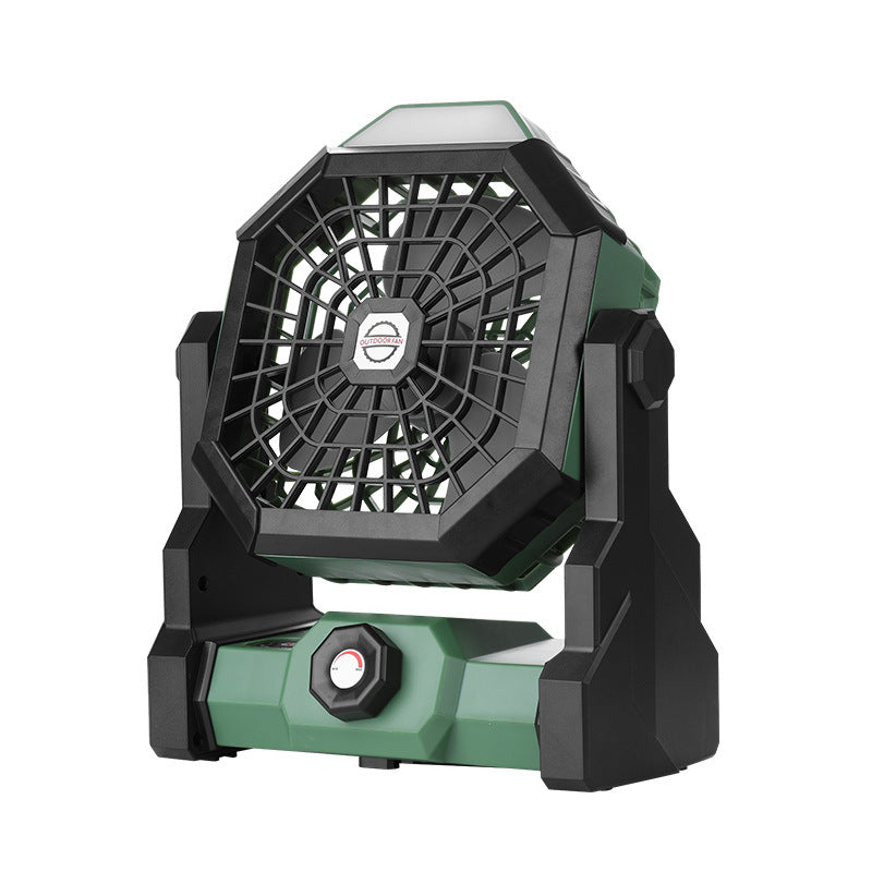Rechargeable Tent Fan with Light and Hook