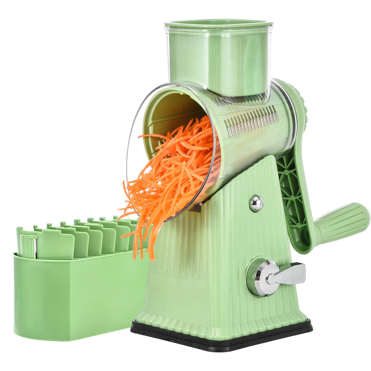 Hand-Crank Drum Vegetable Slicer and Grater