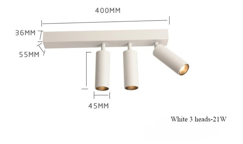 Adjustable Angle LED Surface Mounted Spotlights Suction Lights Ceiling for Home Use Cloakrooms Corridors Minimalist