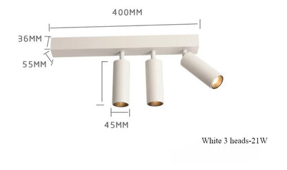 Adjustable Angle LED Surface Mounted Spotlights Suction Lights Ceiling for Home Use Cloakrooms Corridors Minimalist