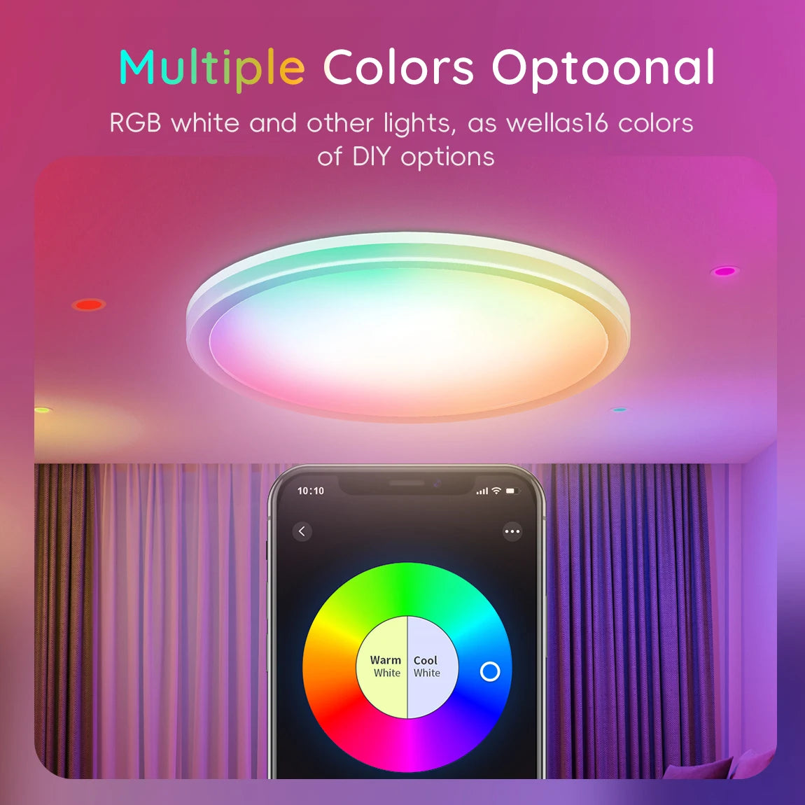 Smart Ceiling Lamp 24w 30w Led Lamp for Bedroom Ceiling Lights with APP Remote Control Dimmable Led Lights for Room Living Room