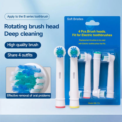 Sensitive Replacement Toothbrush Heads Compatible with Oral-B, 20-Pack