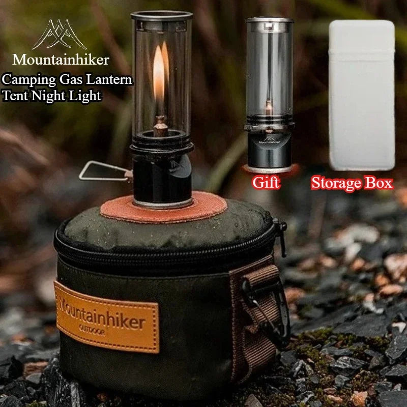 MOUNTAINHIKER Dreamlike Candlelight Lamp Windproof Candle Lamp Gas Burner Stove Outdoor Camping Lights Tent Lighting Equipment