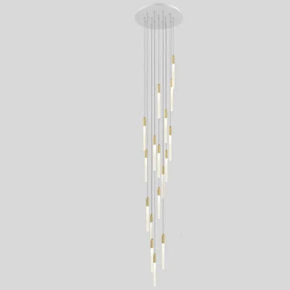 Modern Branch LED Chandelier For Staircase Living Room Minimalism Design Long Tube Hanging Lamps Indoor Attic Lighting Fixtures