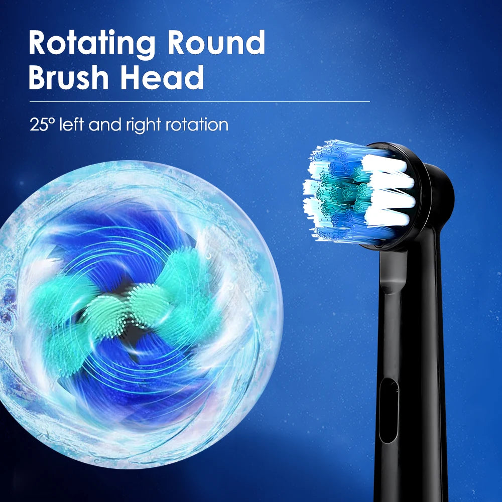 Rechargeable Rotating Electric Toothbrush, Compatible with Oral-B Replacement Heads
