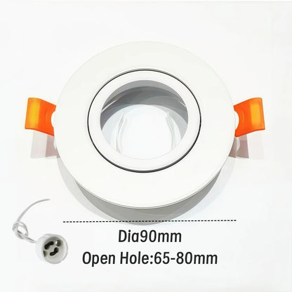 Round Recessed LED Downlight Bracket Dia85/90/100mm Replaceable GU10/MR16 Mounted Frame Socket Ceiling Spotlight Holder Fittings