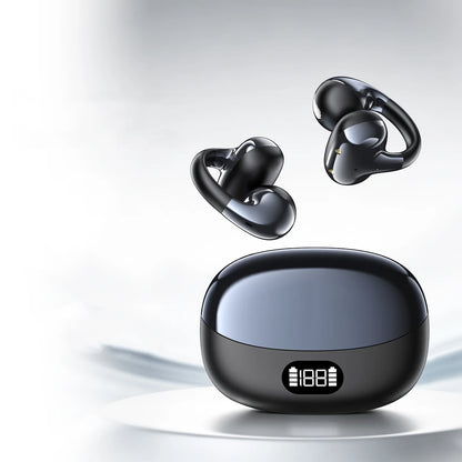 Open Style Bluetooth Earphone Power Display Long Battery Life Ear Clip Style Listen Music