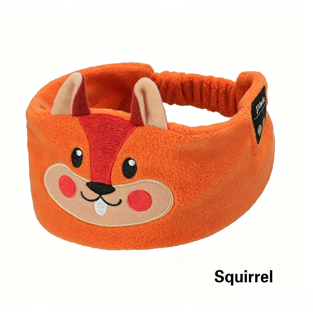 Cartoon Animal Wireless Music Earphones Sleeping Eye Mask Bluetooth Headphones V5.0 Headsets Headband For Kids Outside Sleeping