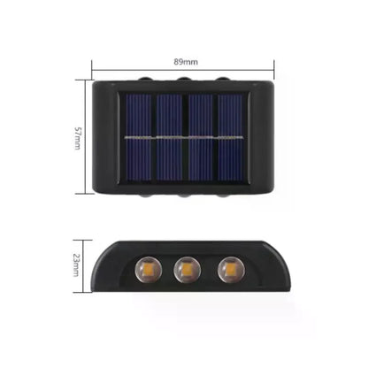 Solar Wall Lamp Outdoor Waterproof Solar Fence Lights Solar Powered Up Down Lighting Garden Yard Street Decoration Wall Lights