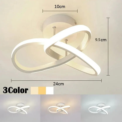 LED Modern Style Ceiling Lamp Household Chandelier Three Colors Lamp Bedroom Light Surface Installation Dining Room Lamp
