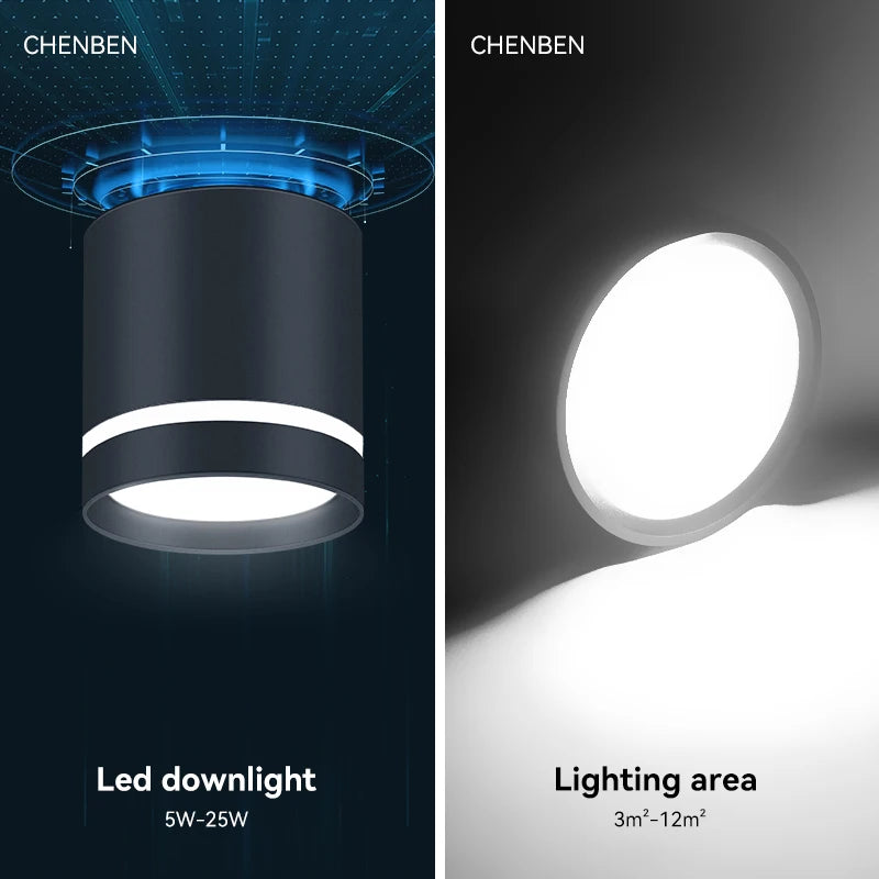 Led Surface Mounted Downlight Lights  Ceiling Lamp 220V 5w 10w 15w Spot Lights Ceiling Fixtures Lighting for Bedroom Kitchen Hom