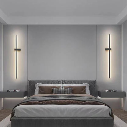 Hardwired Wall Sconces Modern LED Wall Lighting Fixtures for Bedroom Living Room Interior Wall Lamps for Corridor Kitchen Black