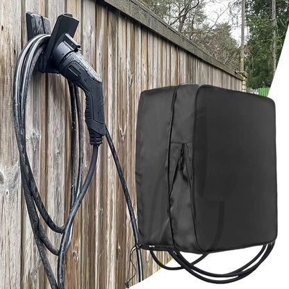 EV Charger Plug Port Protection for Electric Car Adjustable drawstring for outdoor wall mounted charging station rain cover