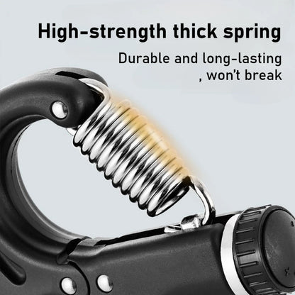 Adjustable Hand Grip Strengthener with Counter, 10–100kg Resistance for Hand & Forearm Training