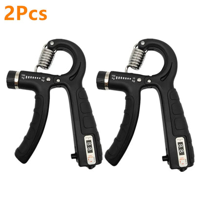 Adjustable Hand Grip Strengthener with Counter, 10–100kg Resistance for Hand & Forearm Training