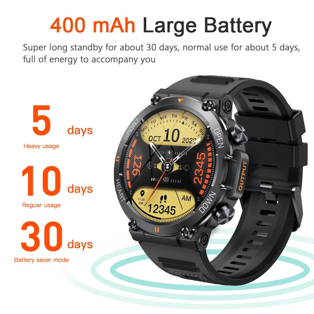 MEVADEN 1.39 inch HD Bluetooth Call Smart Watch Men Sports Fitness Tracker Heart Monitor 400mAh Smartwatch For Android IOS MD56