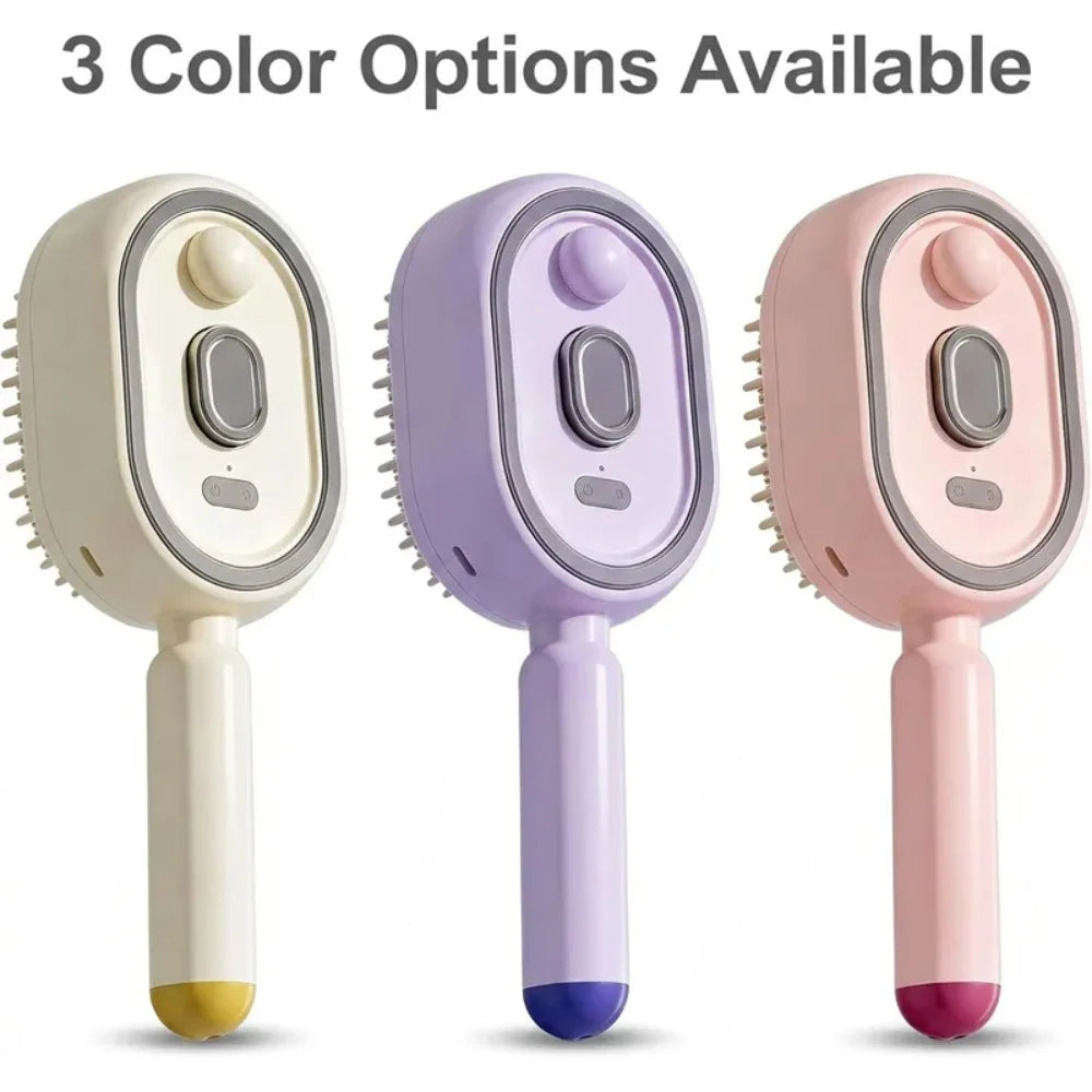 Electric Scalp Massage Brush with Spray Function & Self-Cleaning Bristles