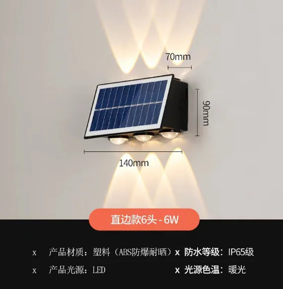 2026 NEW Outdoor waterproof wall lamp solar energy lamp courtyard landscape lamp sun table lamp villa night decoration lamp