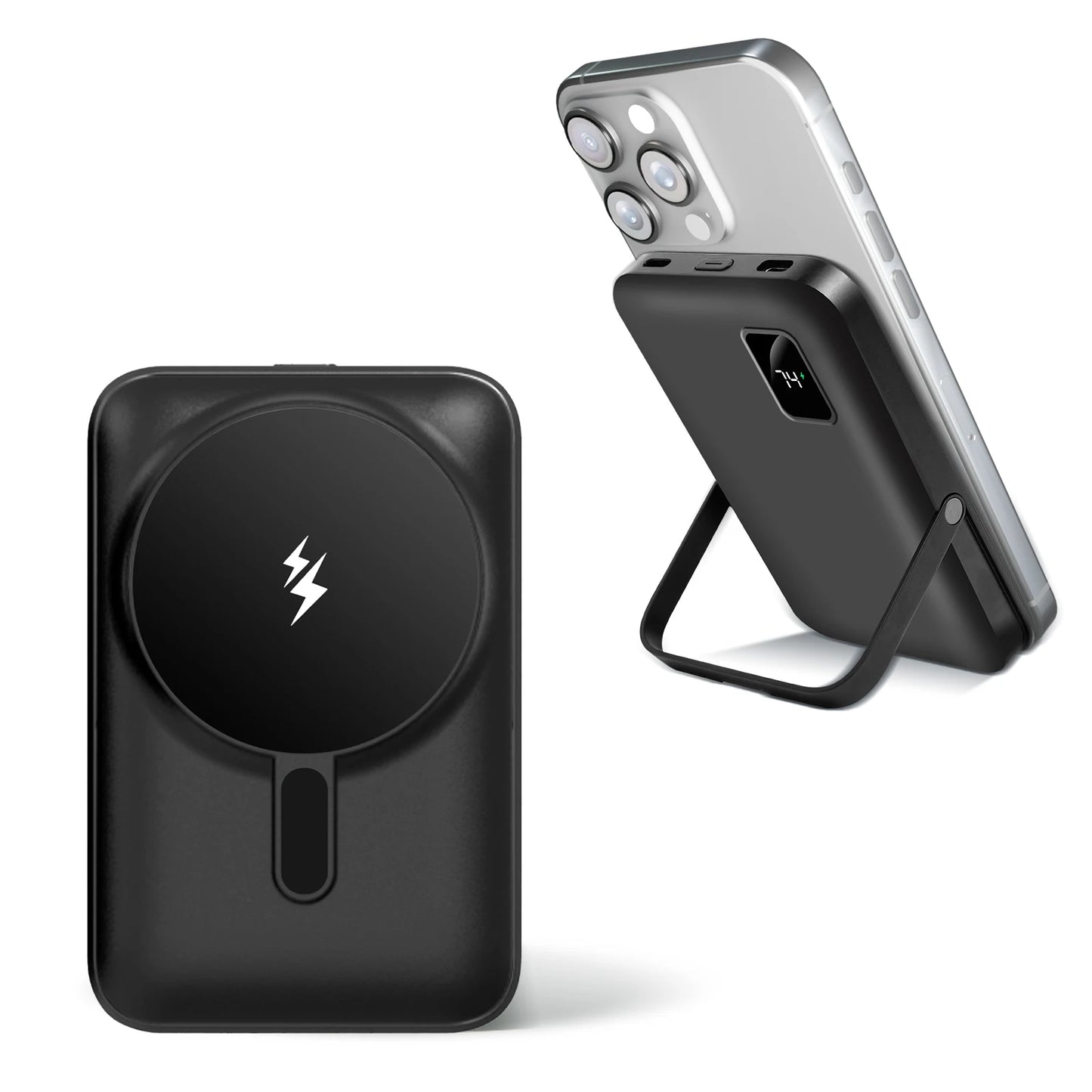 Magnetic Power Bank, Fast Charging Portable External Battery Pack, 10000mAh, 20W, Wireless Charger, for iPhone 15/14/13/12 Series