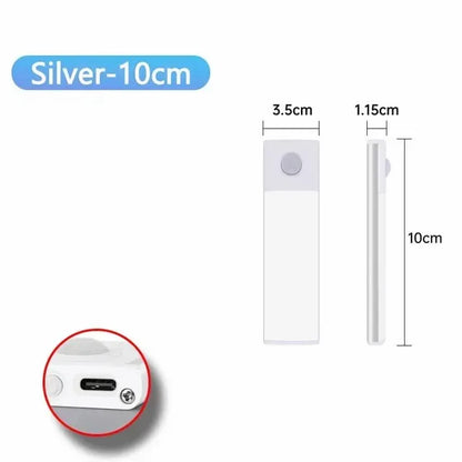 Motion Sensor Light Wireless LED Night Light USB Rechargeable Night Lamp Cabinet Wardrobe Lamp Under Backlight For Kitchen led