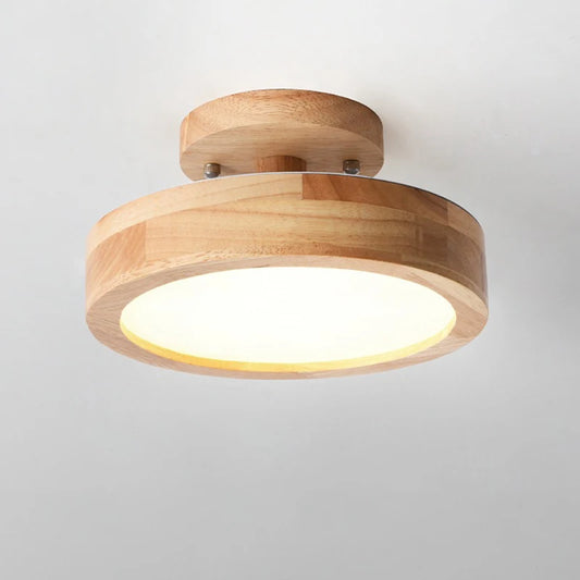 Corridor lamp Round hallway lamps Nordic porch lights wood Indoor lighting balcony ceiling light cloakroom ceiling lights