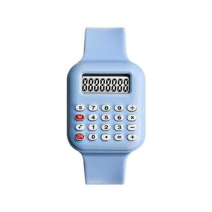 Kids’ Digital Calculator Watch with Rubber Strap, Time & Date