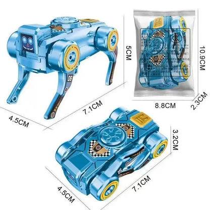 2-in-1 Transforming Robot Dog Fidget Spinner with Wind-Up Walking Action