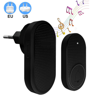Wireless Doorbell Smart Welcome Door Bell 32 Songs Receiver Chime Guests Ding Dong Home Security Alarm Reminder US EU Plug