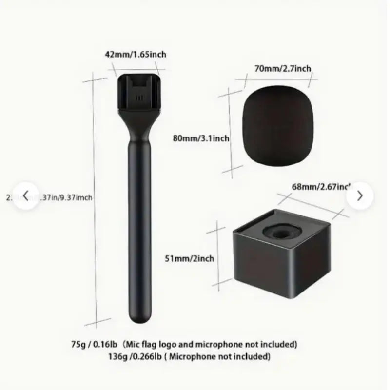 New Wireless Handheld Interview Microphone Adapter With Windshield Foam For Rode Wireless GO II For Mic 1 2