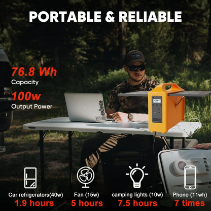 100W 220V/110V Portable Power Station Power Solar Generator Outdoor Backup Power LED With Solar Panel For Camping