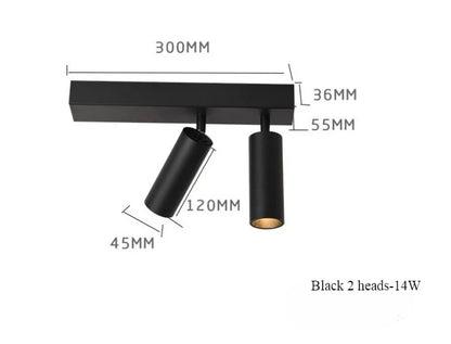 Adjustable Angle LED Surface Mounted Spotlights Suction Lights Ceiling for Home Use Cloakrooms Corridors Minimalist
