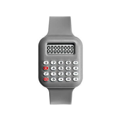Kids’ Digital Calculator Watch with Rubber Strap, Time & Date