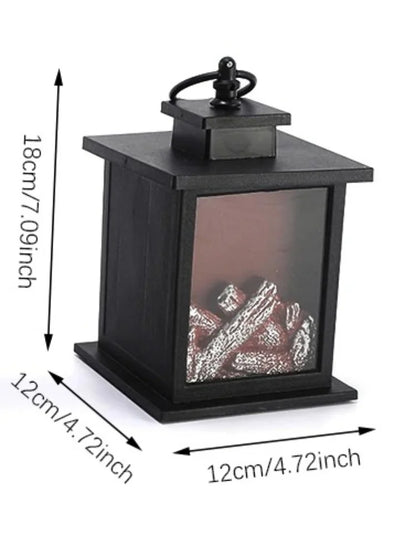 LED Simulation Flame Lamp Night Light Retro Atmosphere Decoration Fireplace Lamp Creative Ornament Hand-held Night Light