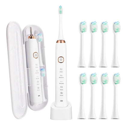 Fairywill FW-507 Rechargeable Sonic Toothbrush for Adults, USB Charging, Waterproof