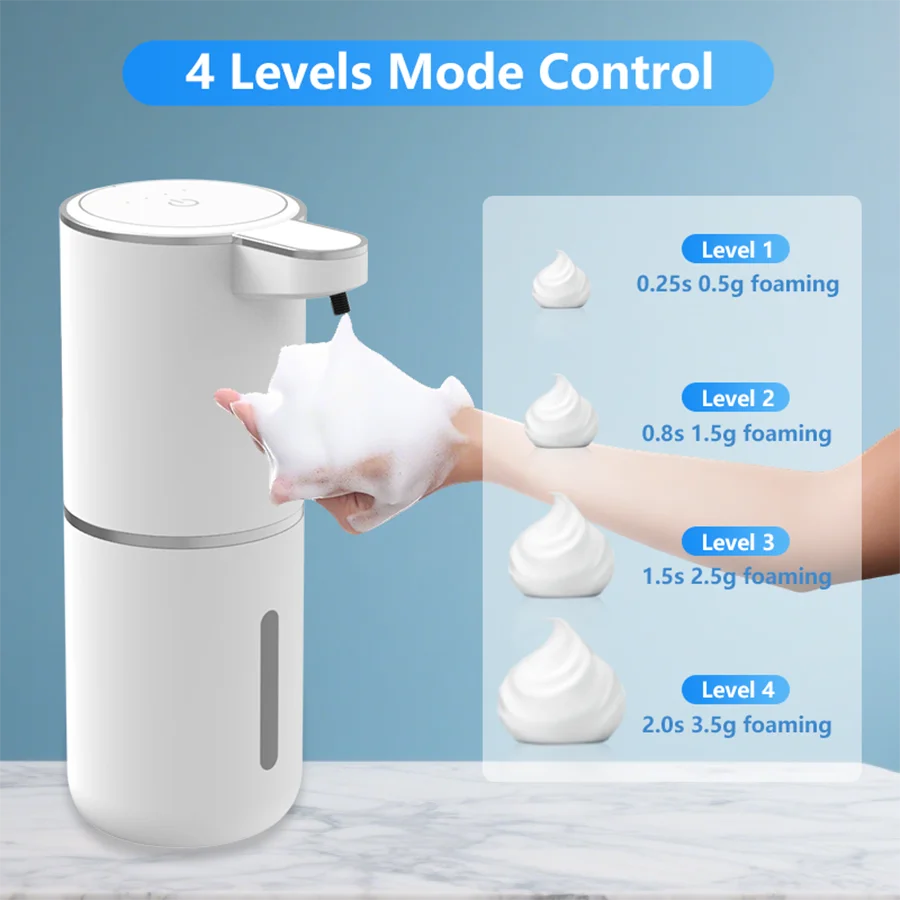 380ML Touchless Tabletop Or Wall-Mounted 4-Levels Adjustable Foam/Liquid Automatic Smart Sense Soap Dispenser Hand Wash Machine