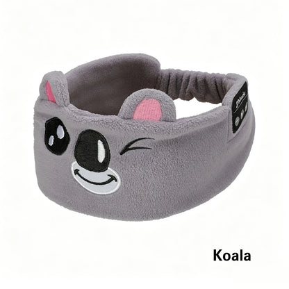 Cartoon Animal Wireless Music Earphones Sleeping Eye Mask Bluetooth Headphones V5.0 Headsets Headband For Kids Outside Sleeping