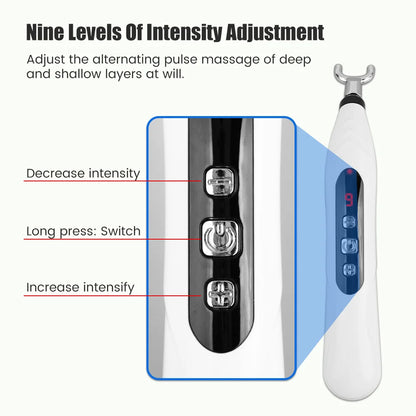 Electronic Acupuncture Pen Electric Meridians Laser Therapy Heal Massage Pen Meridian Energy Pen Relief Pain Tools Body Massager