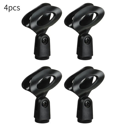 4PCS Pack Mic Clip Universal Wired/ Wireless Microphone Mount Holder for Mic Stand