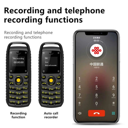 UNIWA Super Mini 0.66 Inch 2G Mobile Phone B25 Wireless Bluetooth Earphone hand free Headset Unlocked Cellphone Dual SIM Card