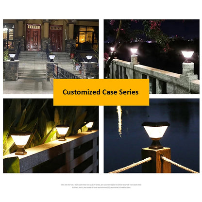 Household Courtyard Entrance Corridor Lights Fence Garden Led Outdoor Ip65 Waterproof Door Post Fence Solar Energy Pillar Lamp